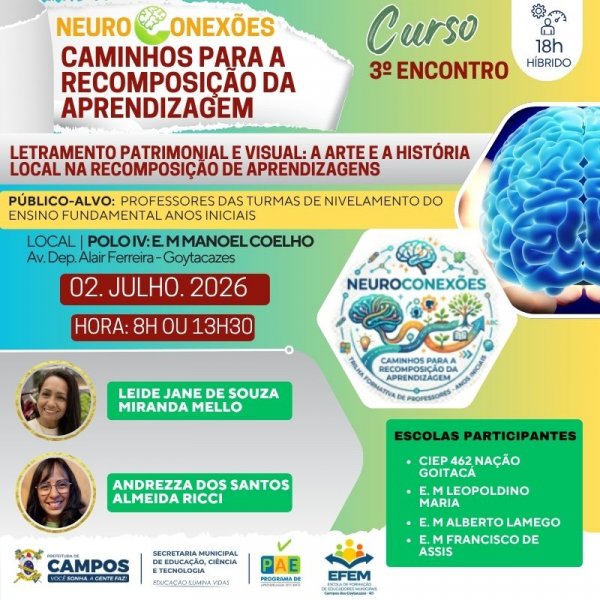 3º Encontro do Curso: Neuroconexões - Caminhos Para a Recomposição da Aprendizagem