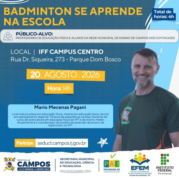 Badminton Se Aprende na Escola