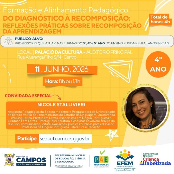 Formação e Alinhamento Pedagógico: 4º Ano