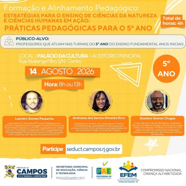 Formação e Alinhamento Pedagógico: 5º Ano