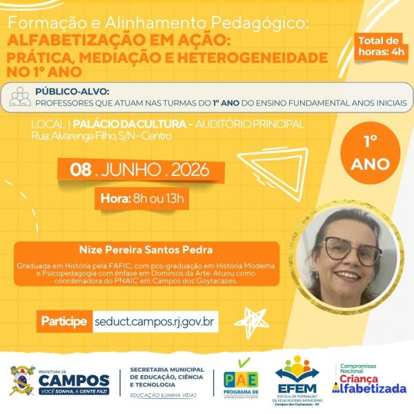 Formação e Alinhamento Pedagógico: 1° Ano