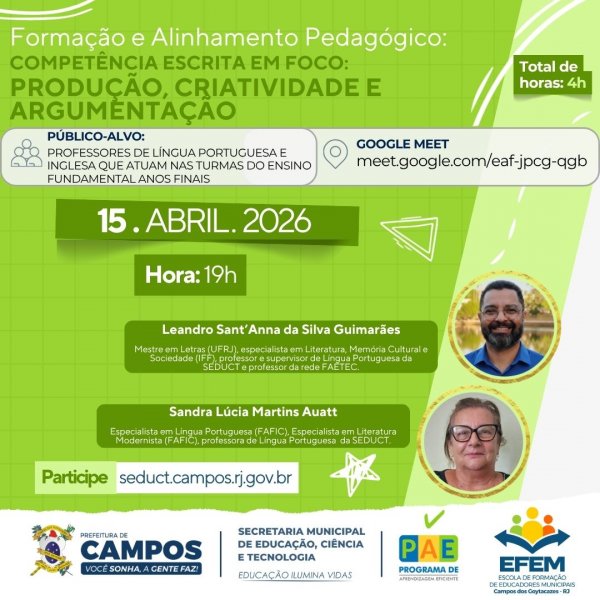 Alinhamento e Formação Pedagógica: Língua Portuguesa e Língua Inglesa