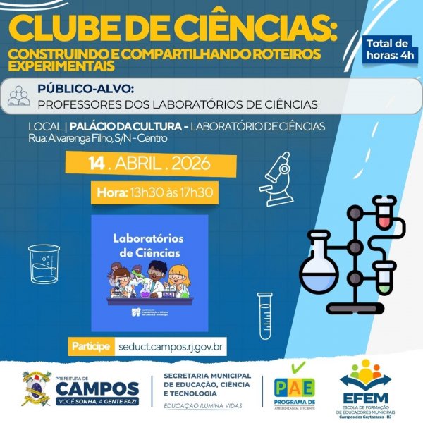 Clube de Ciências: Construindo e Compartilhando Roteiros Experimentais