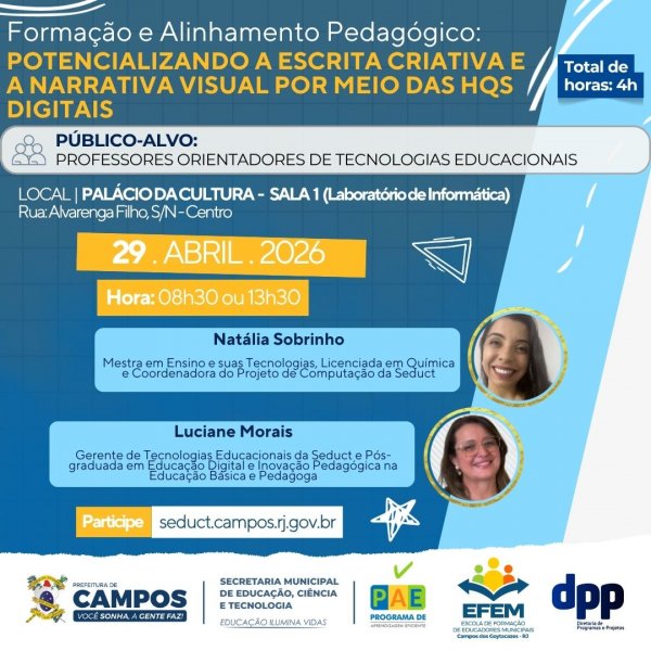 Formação e Alinhamento Pedagógico: Potencializando a Escrita Criativa e a Narrativa Visual Por Meio das HQs Digitais