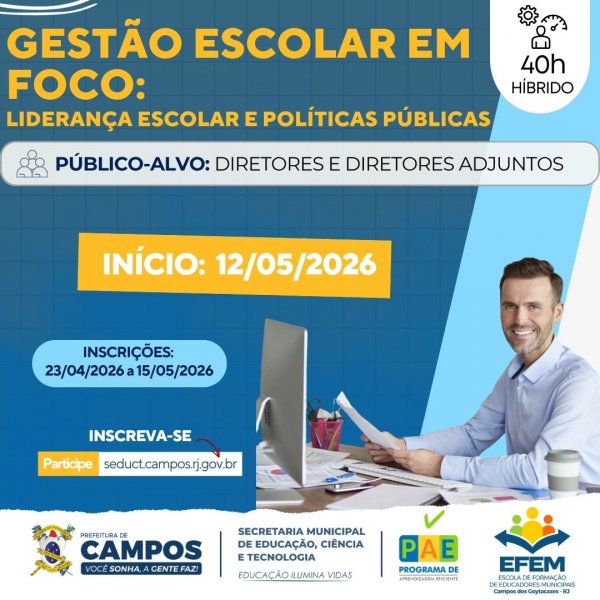 Curso: Gestão Escolar em Foco: Liderança Escolar e Políticas Públicas