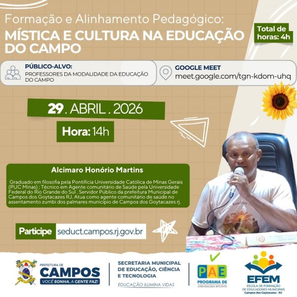Formação e Alinhamento Pedagógico: Mística e Cultura na Educação do Campo