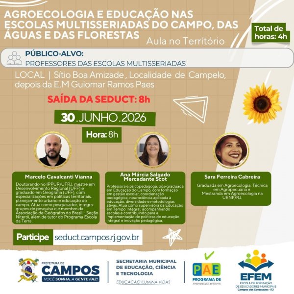 Agroecologia e Educação nas Escolas Multisseriadas do Campo, das Águas e das Florestas 
