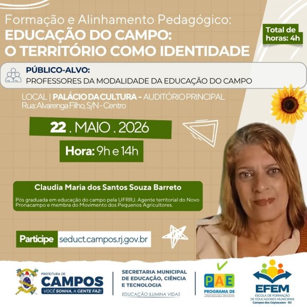 Formação e Alinhamento Pedagógico: Educação do Campo: O Território Como Identidade