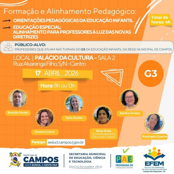 Formação e Alinhamento Pedagógico: G3