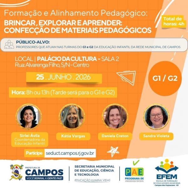 Formação e Alinhamento Pedagógico: G1 e G2