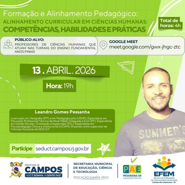 Formação e Alinhamento Pedagógico: Ciências Humanas