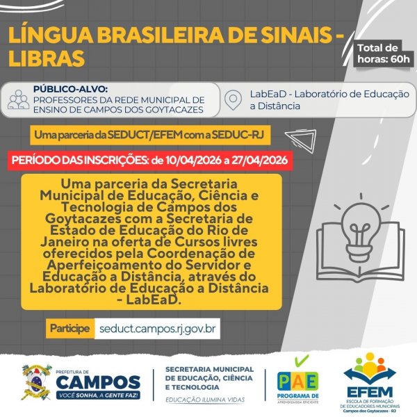 LÍNGUA BRASILEIRA DE SINAIS - LIBRAS