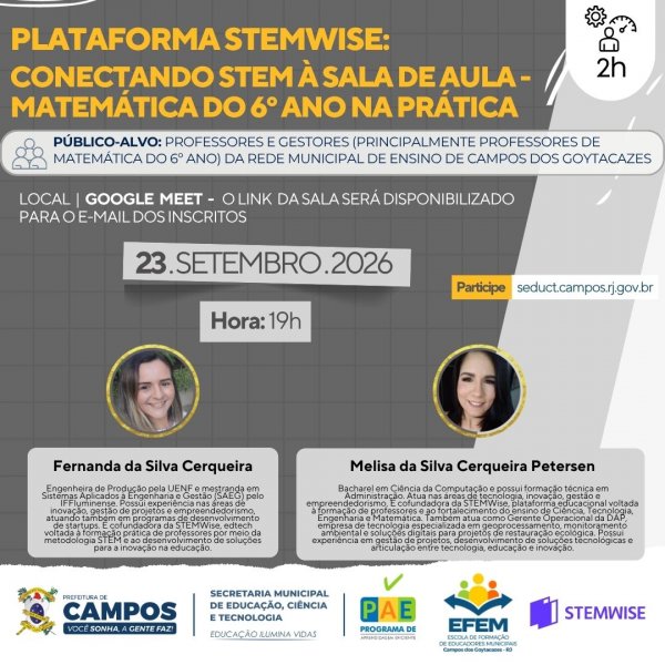 Plataforma STEMWISE: Conectando STEM à Sala de Aula - Matemática do 6º ano na Prática 