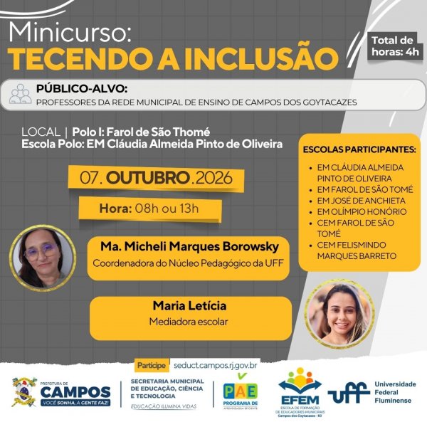 Minicurso: Tecendo a Inclusão 