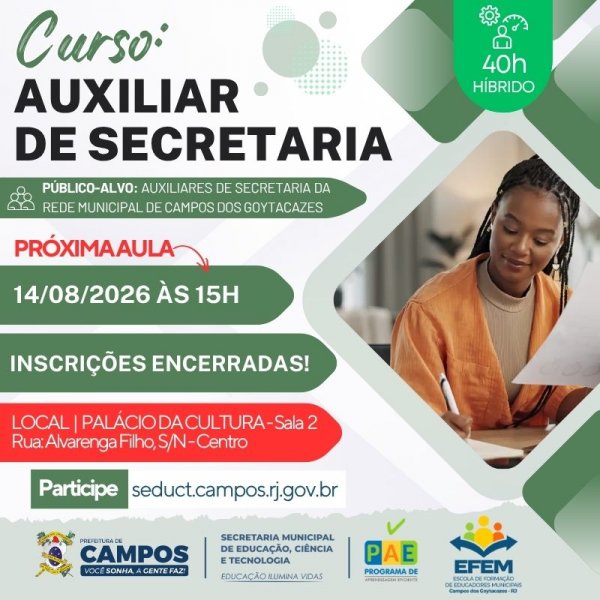 Curso: Auxiliar de Secretaria