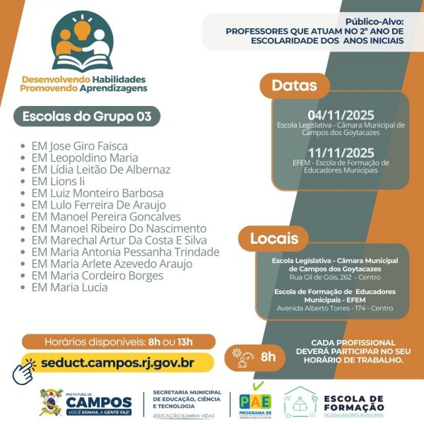 DESENVOLVENDO HABILIDADES, PROMOVENDO APRENDIZAGENS - GRUPO 3