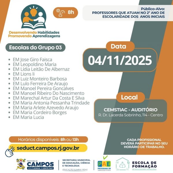 DESENVOLVENDO HABILIDADES, PROMOVENDO APRENDIZAGENS - GRUPO 3