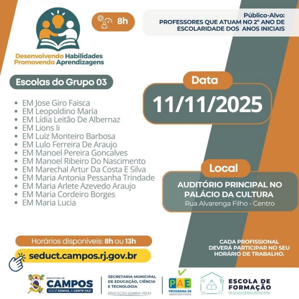 DESENVOLVENDO HABILIDADES, PROMOVENDO APRENDIZAGENS - GRUPO 3
