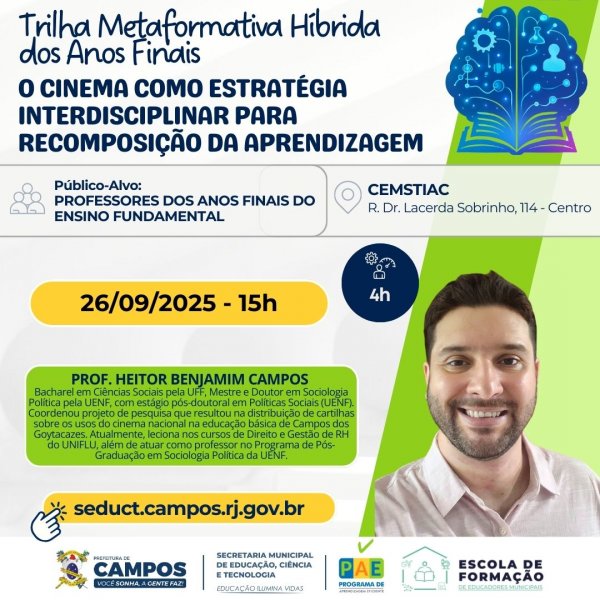 TRILHA METAFORMATIVA HÍBRIDA DOS ANOS FINAIS: O Cinema como Estratégia Interdisciplinar para Recomposição da Aprendizagem 
