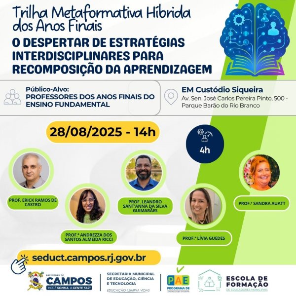 TRILHA METAFORMATIVA HÍBRIDA DOS ANOS FINAIS: "O Despertar de Estratégias Interdisciplinares para Recomposição da Aprendizagem"