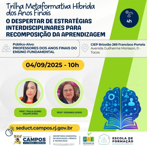 TRILHA METAFORMATIVA HÍBRIDA DOS ANOS FINAIS: "O Despertar de Estratégias Interdisciplinares para Recomposição da Aprendizagem"