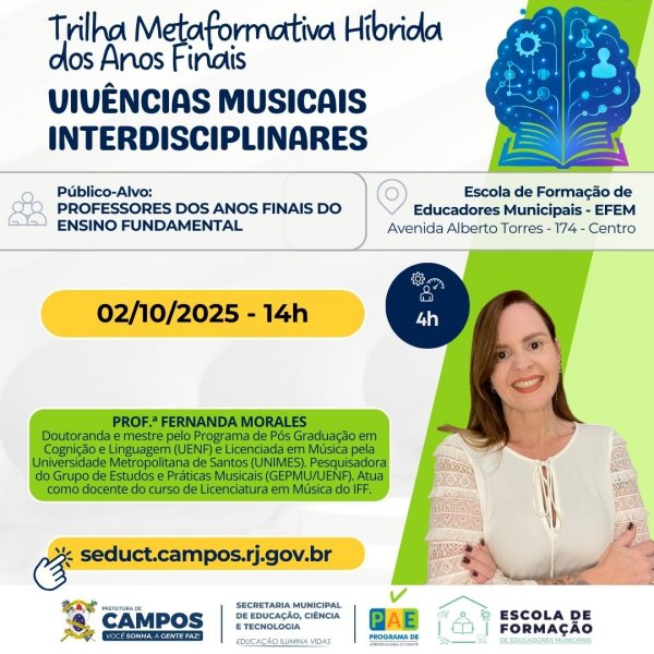 TRILHA METAFORMATIVA HÍBRIDA DOS ANOS FINAIS: Vivências Musicais Interdisciplinares